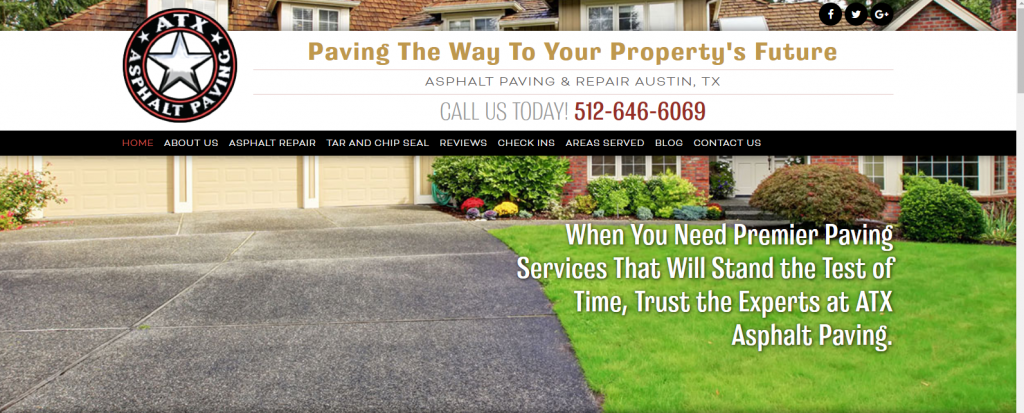 Asphalt Paving Website Example