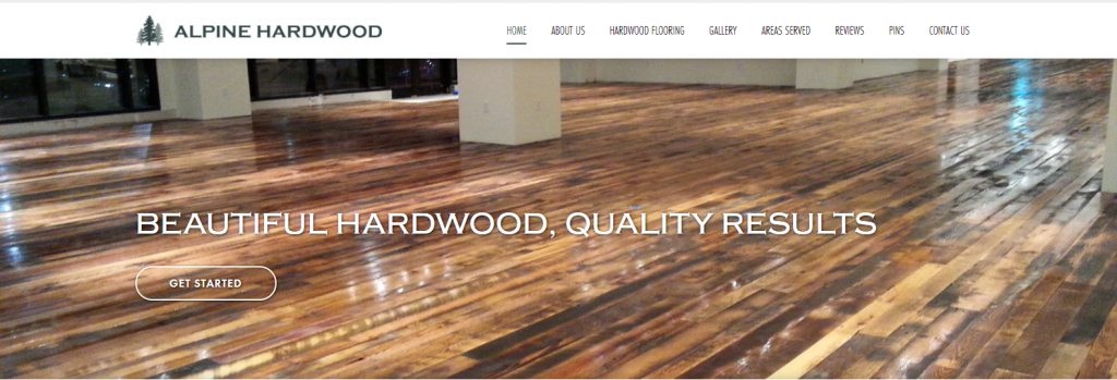 Screenshot of Branded Website for Flooring Contractor