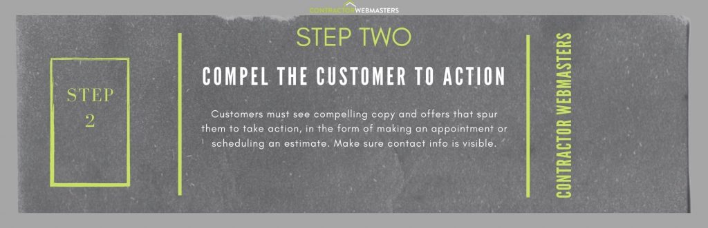 Graphic Describing Funnel Step Two Which Mentions Compelling The Customer Action