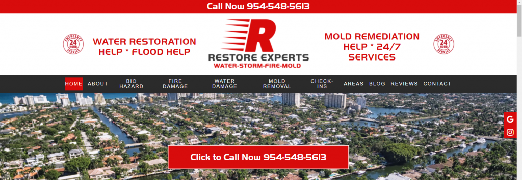 Screenshot of Home Services Website