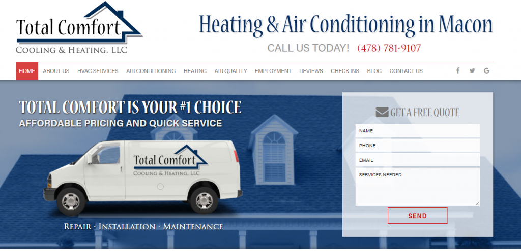 HVAC Web Design Macon GA