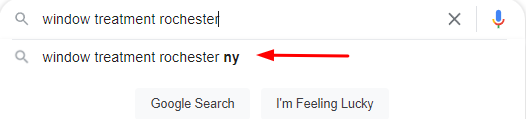 Screenshot of Google Autosuggest for Home Services Local Keyword