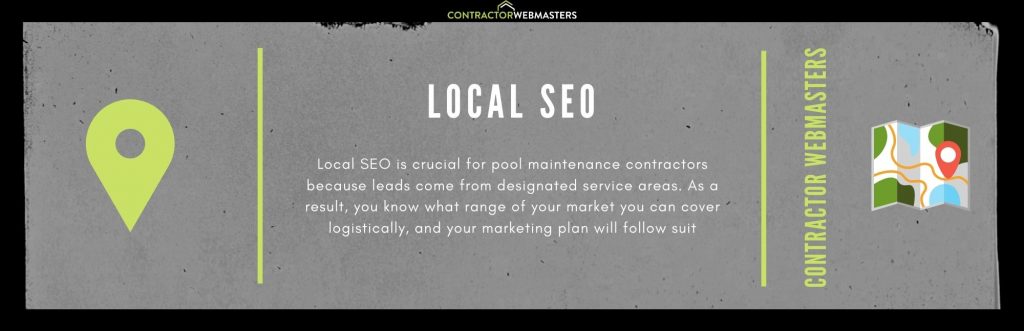 Blurb About Local SEO With Map Icon and Map Drawing