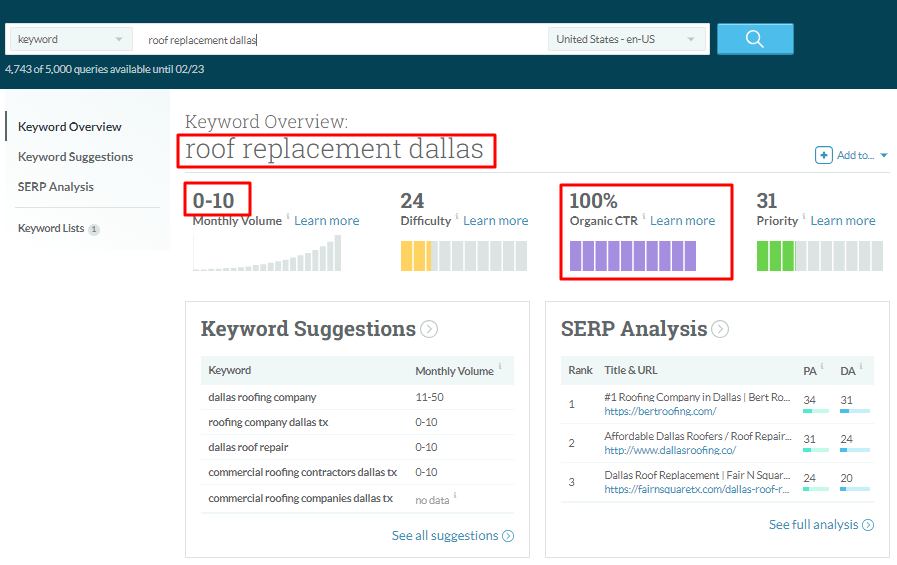 Roof Replacement Dallas MOZ Screenshot