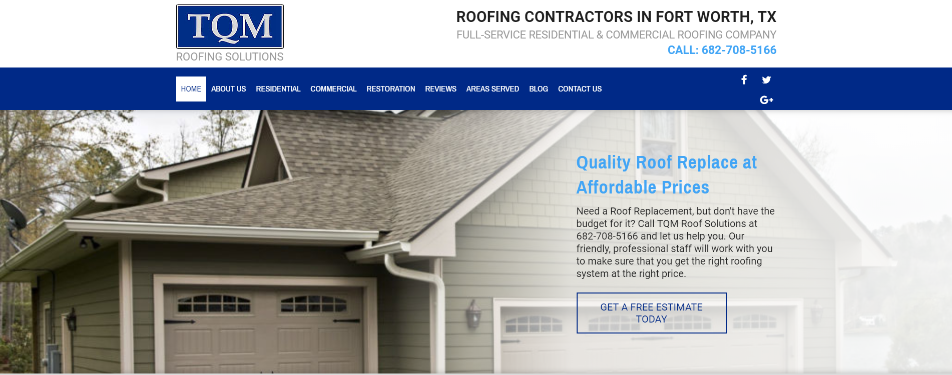 Website Design for Roofing Company