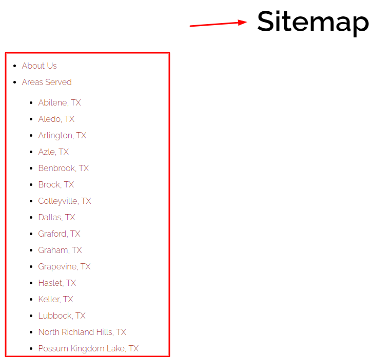 XML Sitemap Screenshot