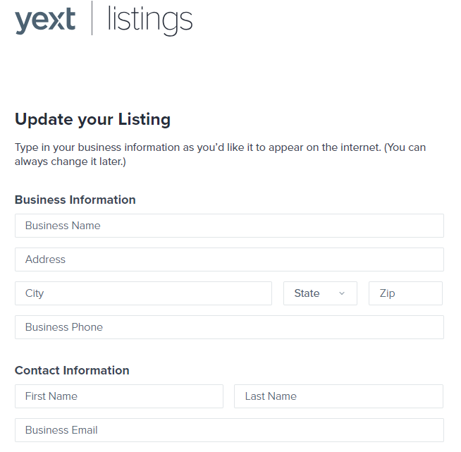 Yext Screenshot